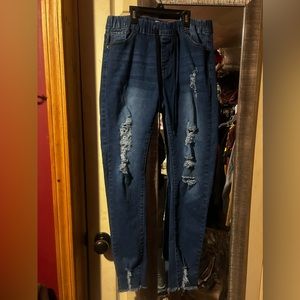 Track 21 jeans elastic waistband drawstring